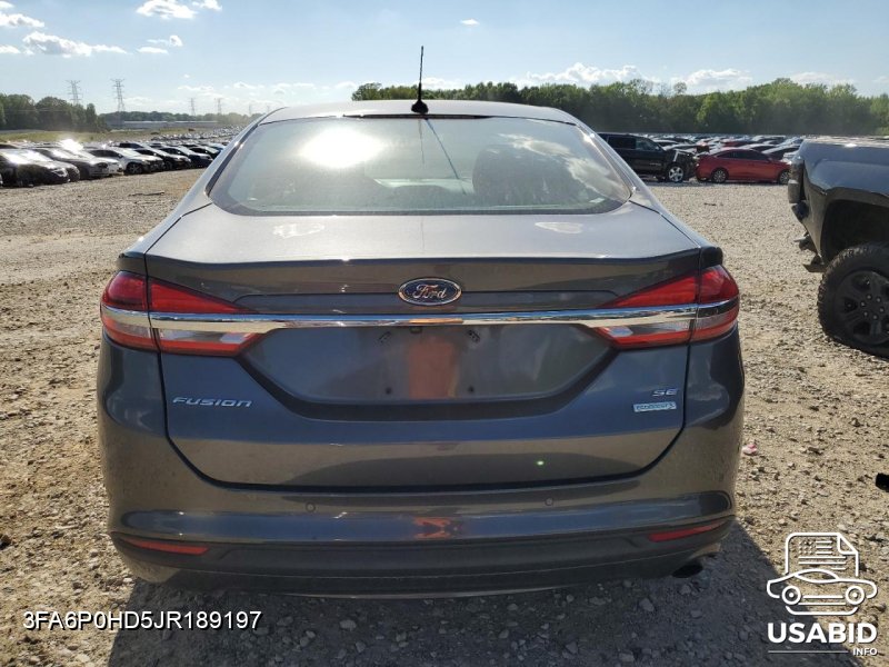 Thumbnail of 2018 Ford Fusion Se with VIN 3FA6P0HD5JR189197