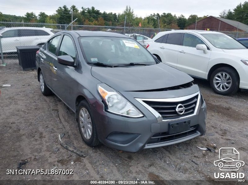 Card image of 2018 Nissan Versa S/S Plus/Sv/Sl with VIN 3N1CN7AP5JL867002